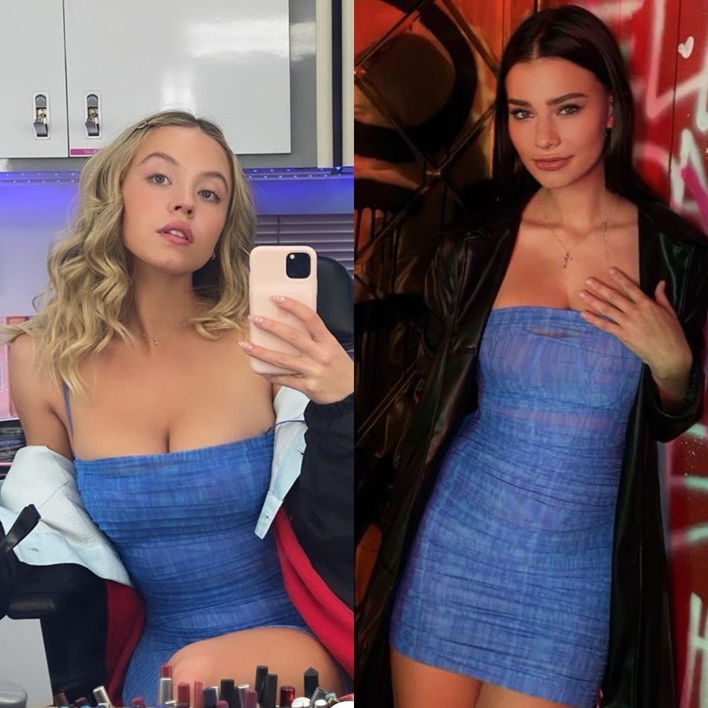 HOUSE OF CB Ella Blue Bustier Ruched Sexy Bodycon Euphoria Cassie Mini Dress